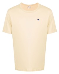 hellbeige T-Shirt mit einem Rundhalsausschnitt von Champion