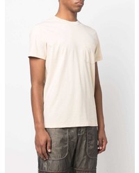 hellbeige T-Shirt mit einem Rundhalsausschnitt von Diesel