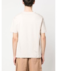 hellbeige T-Shirt mit einem Rundhalsausschnitt von A.P.C.