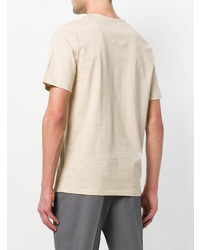 hellbeige T-Shirt mit einem Rundhalsausschnitt von Lemaire