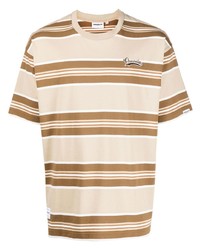 hellbeige T-Shirt mit einem Rundhalsausschnitt von Chocoolate