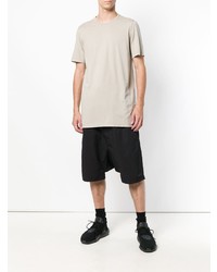 hellbeige T-Shirt mit einem Rundhalsausschnitt von Rick Owens DRKSHDW