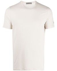 hellbeige T-Shirt mit einem Rundhalsausschnitt von Corneliani