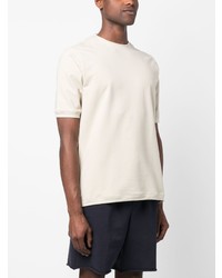 hellbeige T-Shirt mit einem Rundhalsausschnitt von Kiton