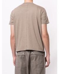 hellbeige T-Shirt mit einem Rundhalsausschnitt von Rick Owens