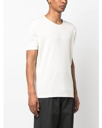 hellbeige T-Shirt mit einem Rundhalsausschnitt von Lemaire