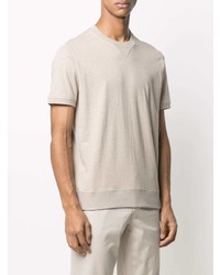 hellbeige T-Shirt mit einem Rundhalsausschnitt von Brunello Cucinelli