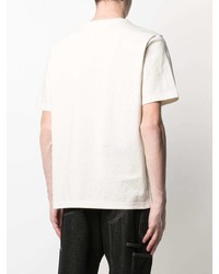 hellbeige T-Shirt mit einem Rundhalsausschnitt von Bottega Veneta