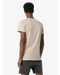 hellbeige T-Shirt mit einem Rundhalsausschnitt von John Elliott