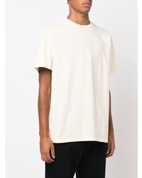 hellbeige T-Shirt mit einem Rundhalsausschnitt von MAISON KITSUNÉ