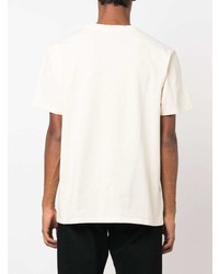 hellbeige T-Shirt mit einem Rundhalsausschnitt von MAISON KITSUNÉ