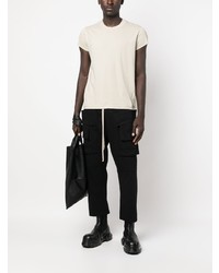 hellbeige T-Shirt mit einem Rundhalsausschnitt von Rick Owens DRKSHDW