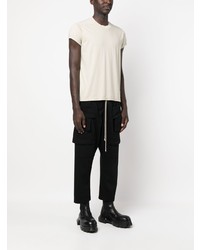 hellbeige T-Shirt mit einem Rundhalsausschnitt von Rick Owens DRKSHDW