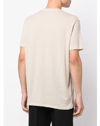 hellbeige T-Shirt mit einem Rundhalsausschnitt von Tom Ford