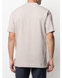 hellbeige T-Shirt mit einem Rundhalsausschnitt von Z Zegna