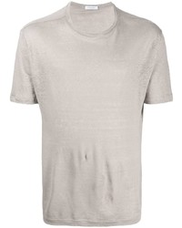hellbeige T-Shirt mit einem Rundhalsausschnitt von Cruciani