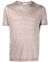 hellbeige T-Shirt mit einem Rundhalsausschnitt von Cruciani