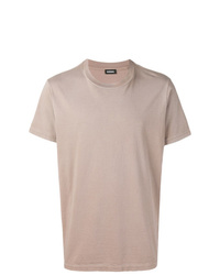 hellbeige T-Shirt mit einem Rundhalsausschnitt von Diesel