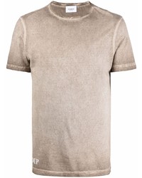 hellbeige T-Shirt mit einem Rundhalsausschnitt von Dondup