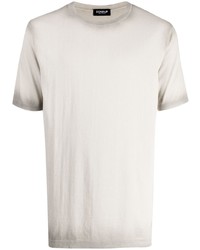 hellbeige T-Shirt mit einem Rundhalsausschnitt von Dondup