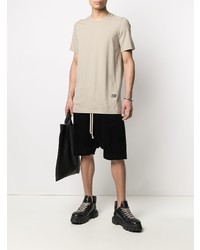 hellbeige T-Shirt mit einem Rundhalsausschnitt von Rick Owens DRKSHDW