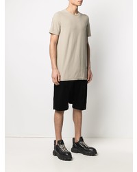 hellbeige T-Shirt mit einem Rundhalsausschnitt von Rick Owens DRKSHDW