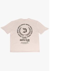hellbeige T-Shirt mit einem Rundhalsausschnitt von Dropsize
