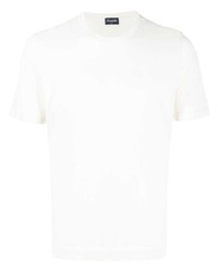 hellbeige T-Shirt mit einem Rundhalsausschnitt von Drumohr