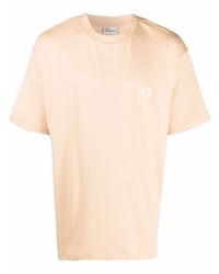 hellbeige T-Shirt mit einem Rundhalsausschnitt von Drôle De Monsieur