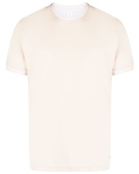 hellbeige T-Shirt mit einem Rundhalsausschnitt von Eleventy