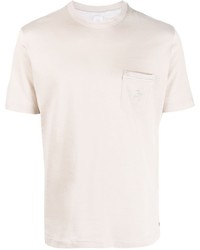 hellbeige T-Shirt mit einem Rundhalsausschnitt von Eleventy
