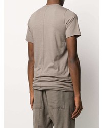 hellbeige T-Shirt mit einem Rundhalsausschnitt von Rick Owens