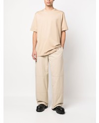 hellbeige T-Shirt mit einem Rundhalsausschnitt von Burberry