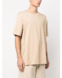 hellbeige T-Shirt mit einem Rundhalsausschnitt von Burberry