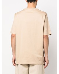 hellbeige T-Shirt mit einem Rundhalsausschnitt von Burberry