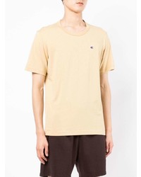 hellbeige T-Shirt mit einem Rundhalsausschnitt von Champion