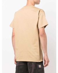 hellbeige T-Shirt mit einem Rundhalsausschnitt von Carhartt WIP