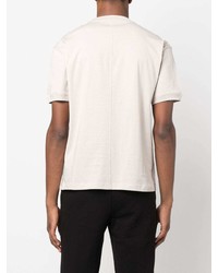 hellbeige T-Shirt mit einem Rundhalsausschnitt von Ea7 Emporio Armani