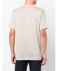 hellbeige T-Shirt mit einem Rundhalsausschnitt von Kiton