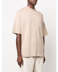 hellbeige T-Shirt mit einem Rundhalsausschnitt von MSGM