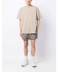 hellbeige T-Shirt mit einem Rundhalsausschnitt von Fear Of God