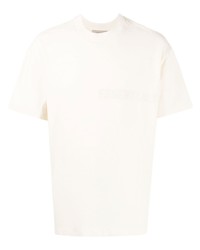 hellbeige T-Shirt mit einem Rundhalsausschnitt von FEAR OF GOD ESSENTIALS