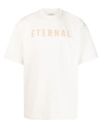 hellbeige T-Shirt mit einem Rundhalsausschnitt von Fear Of God