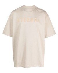 hellbeige T-Shirt mit einem Rundhalsausschnitt von Fear Of God