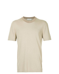 hellbeige T-Shirt mit einem Rundhalsausschnitt von Gieves & Hawkes