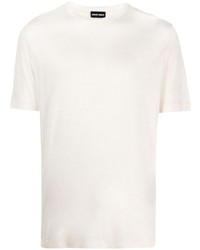hellbeige T-Shirt mit einem Rundhalsausschnitt von Giorgio Armani
