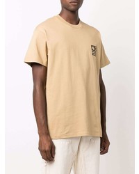 hellbeige T-Shirt mit einem Rundhalsausschnitt von Carhartt WIP