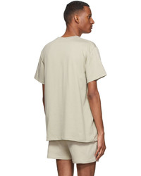 hellbeige T-Shirt mit einem Rundhalsausschnitt von PANGAIA