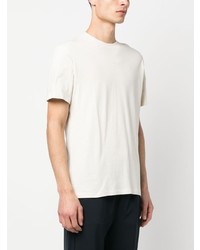 hellbeige T-Shirt mit einem Rundhalsausschnitt von Sandro