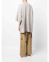 hellbeige T-Shirt mit einem Rundhalsausschnitt von Rick Owens